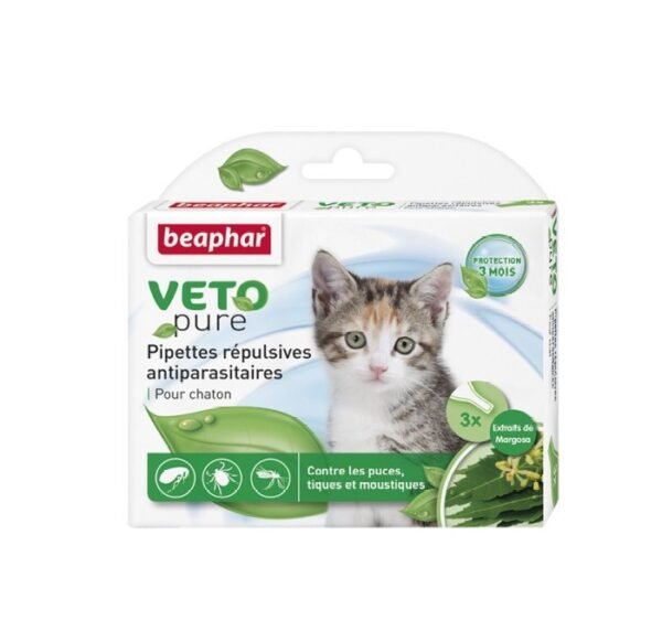 Beaphar Veto Pure Bio Spot On Kitten репелентни капки за малки котета