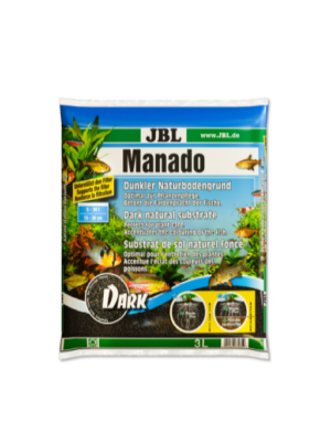 JBL Manado Darck 3L - натурален субстрат за филтрация на водата и подхранване растежа на растенията в аквариума.