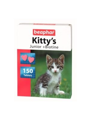 Beaphar витамини сърца с Biotin и Taurine за малки котета 150 бр.