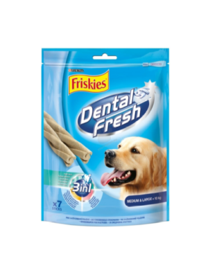 Лакомство За Куче “Friskies Dental Fresh” 3в1, За Средни Породи 180гр.