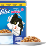 Пауч за малки котки Felix Fantastic Chicken Junior - с пилешко месо 100 гр.