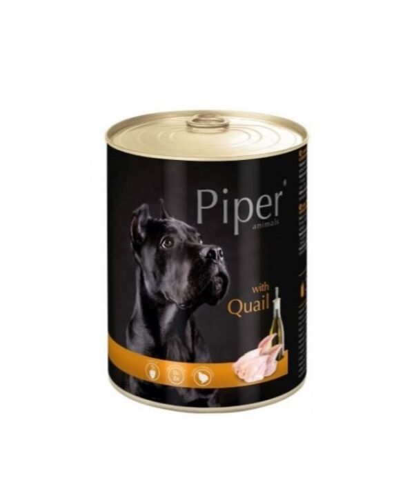Премиум консервирана храна за кучета Piper Adult с пъдпъдъче месо