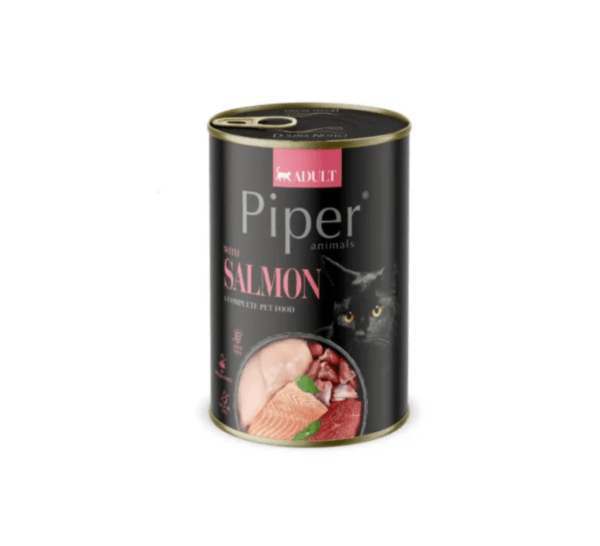 Piper Cat - консервирана храна за котки със сьомга, 400 г