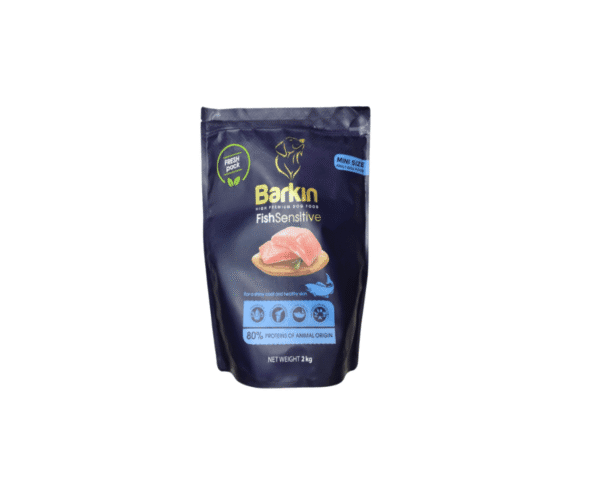 Barkin High Premium от мини породи за козина и кожа с риба, 2кг